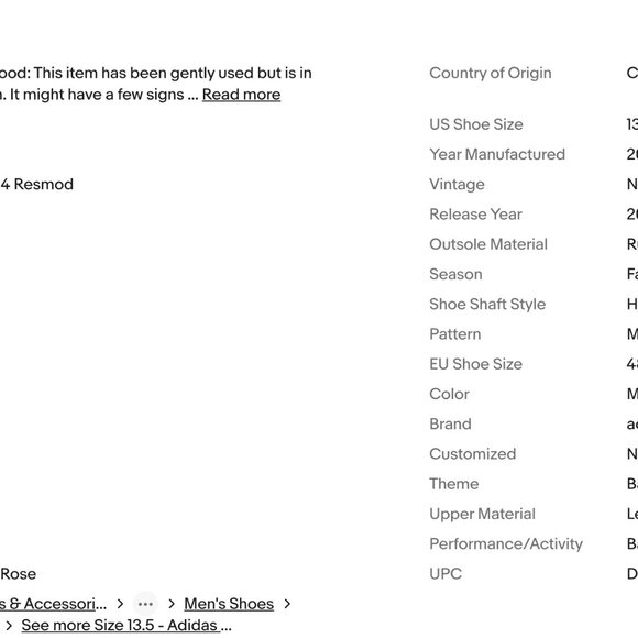 9/10 Size 13 1/2 - Adidas D Rose 4 Boardwalk Mint Men's Basketball Shoes FZ0891 - Picture 7 of 7